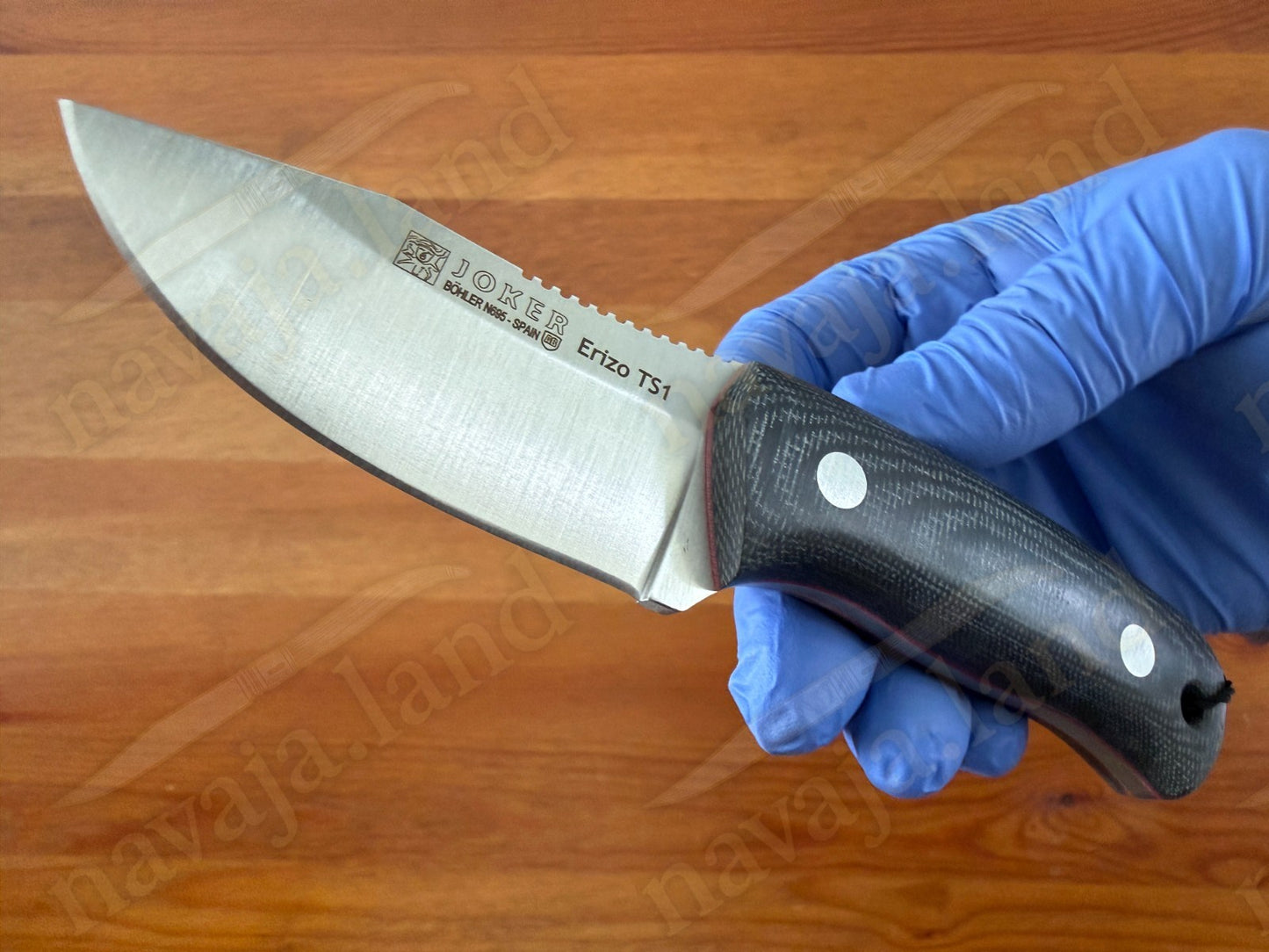 Joker Erizo TS1 Survival Knife – 2.95” Böhler N695 Blade | Black Micarta Handle