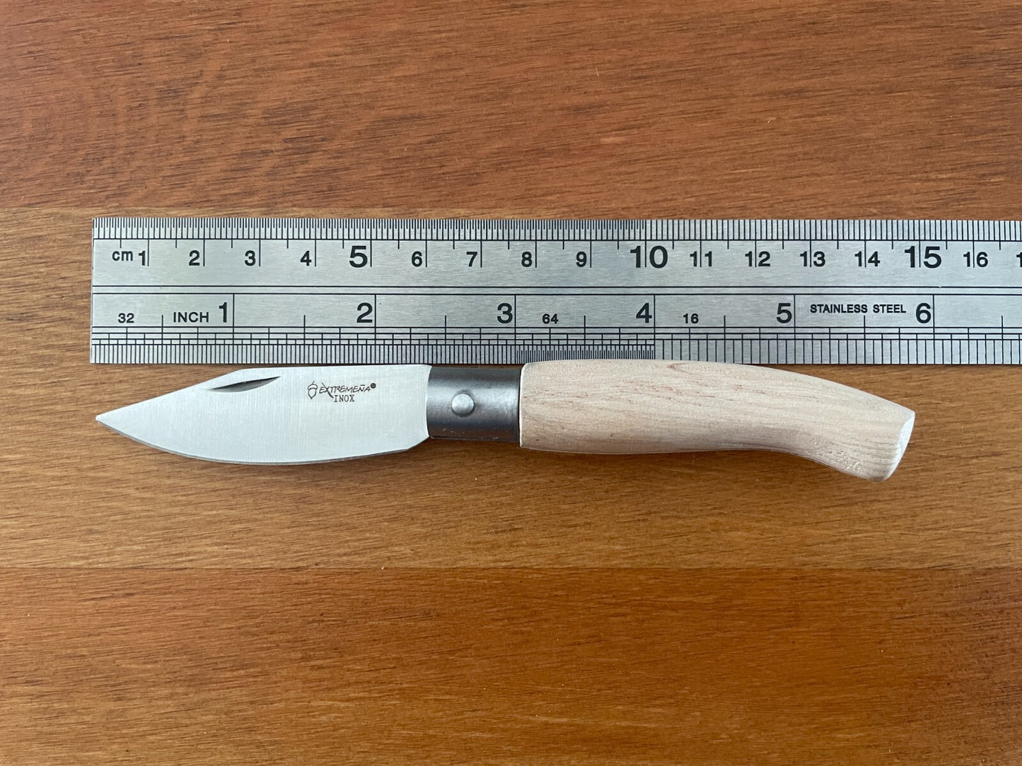 2.4" Extremeña Inox Navaja Small Pocket Knife Wood Handle No Locking From Spain