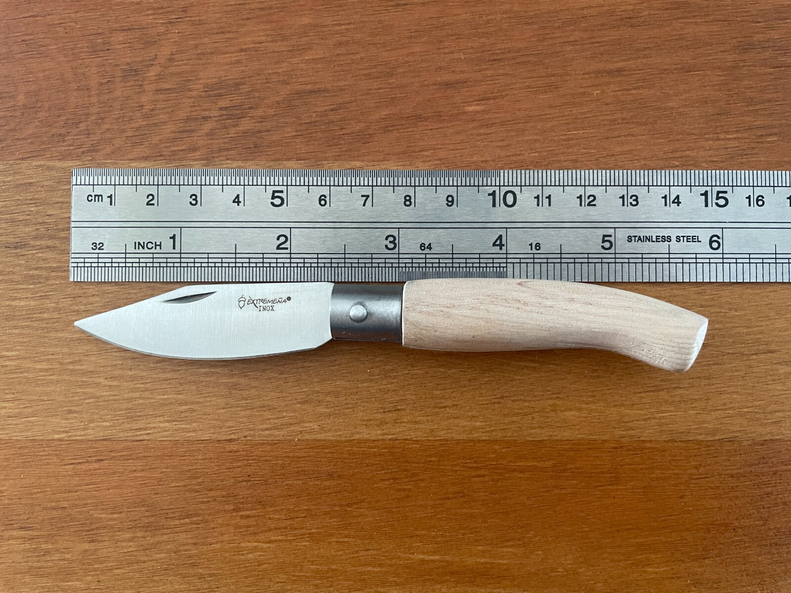 2.4" Extremeña Inox Navaja Small Pocket Knife Wood Handle No Locking From Spain