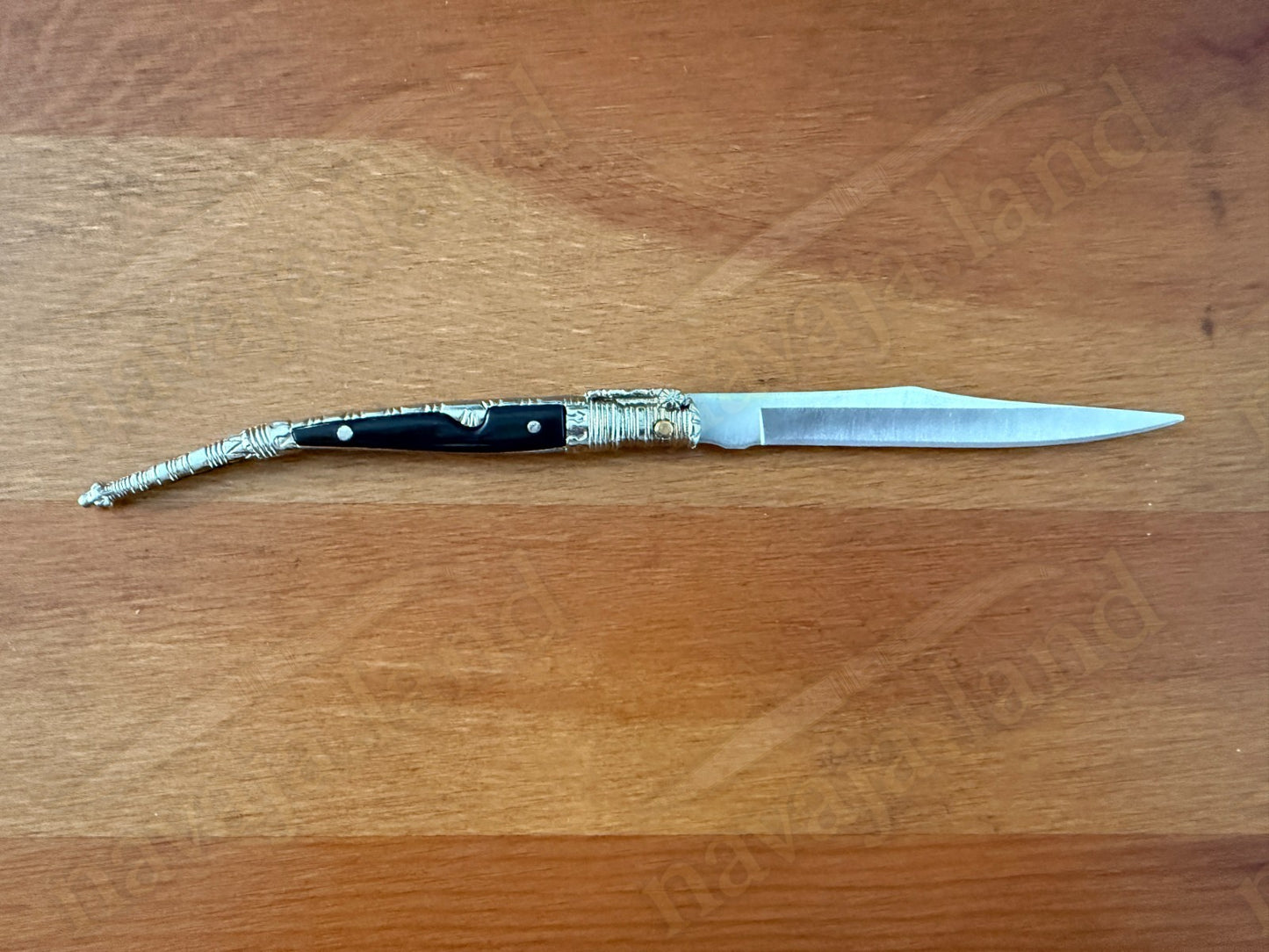 3.3” Albacete Navaja Joker Stiletto Knife Zamak Handle Handmade Slipjoint Spain