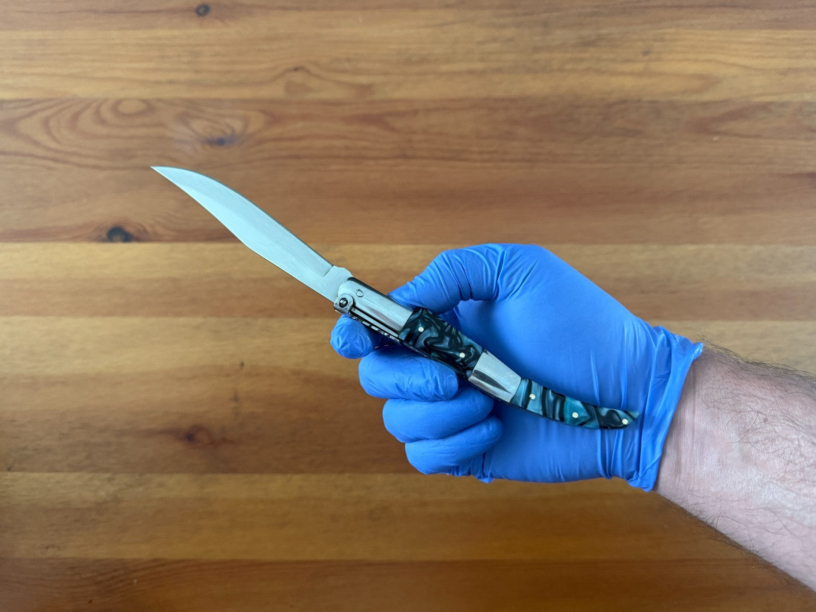 4.3" Arabian Style Navaja with Ratchet Pocket Knife Acrylic Scales From Spain