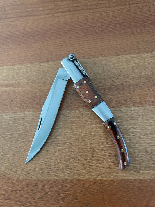 4” Arabian Style Navaja Folding Pocket Knife Wood and Steel Handle Made in Spain