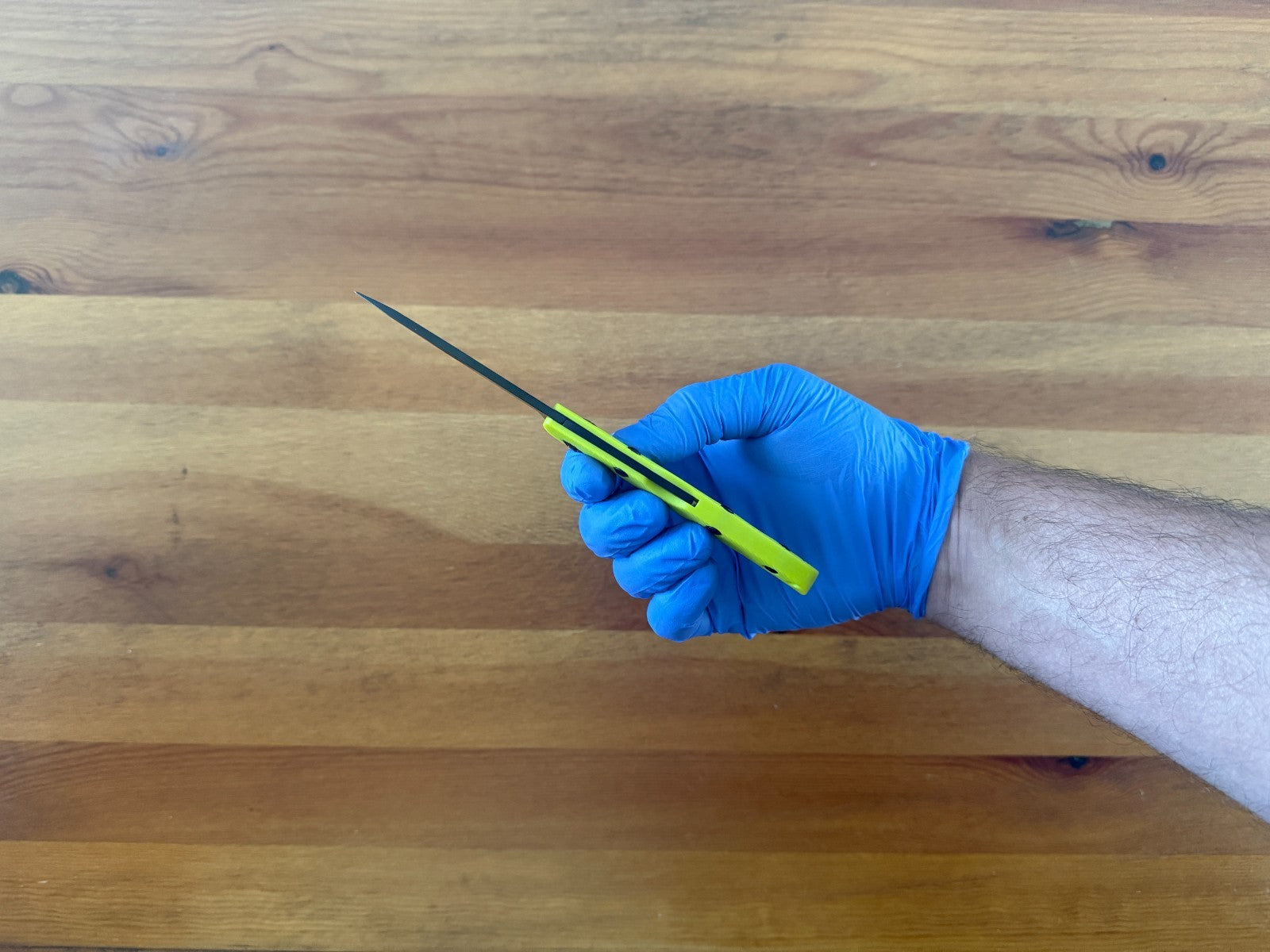 3.15" 420 Steel Blade Finished in Black - Yellow Nylon Fiber Handle Lightweight