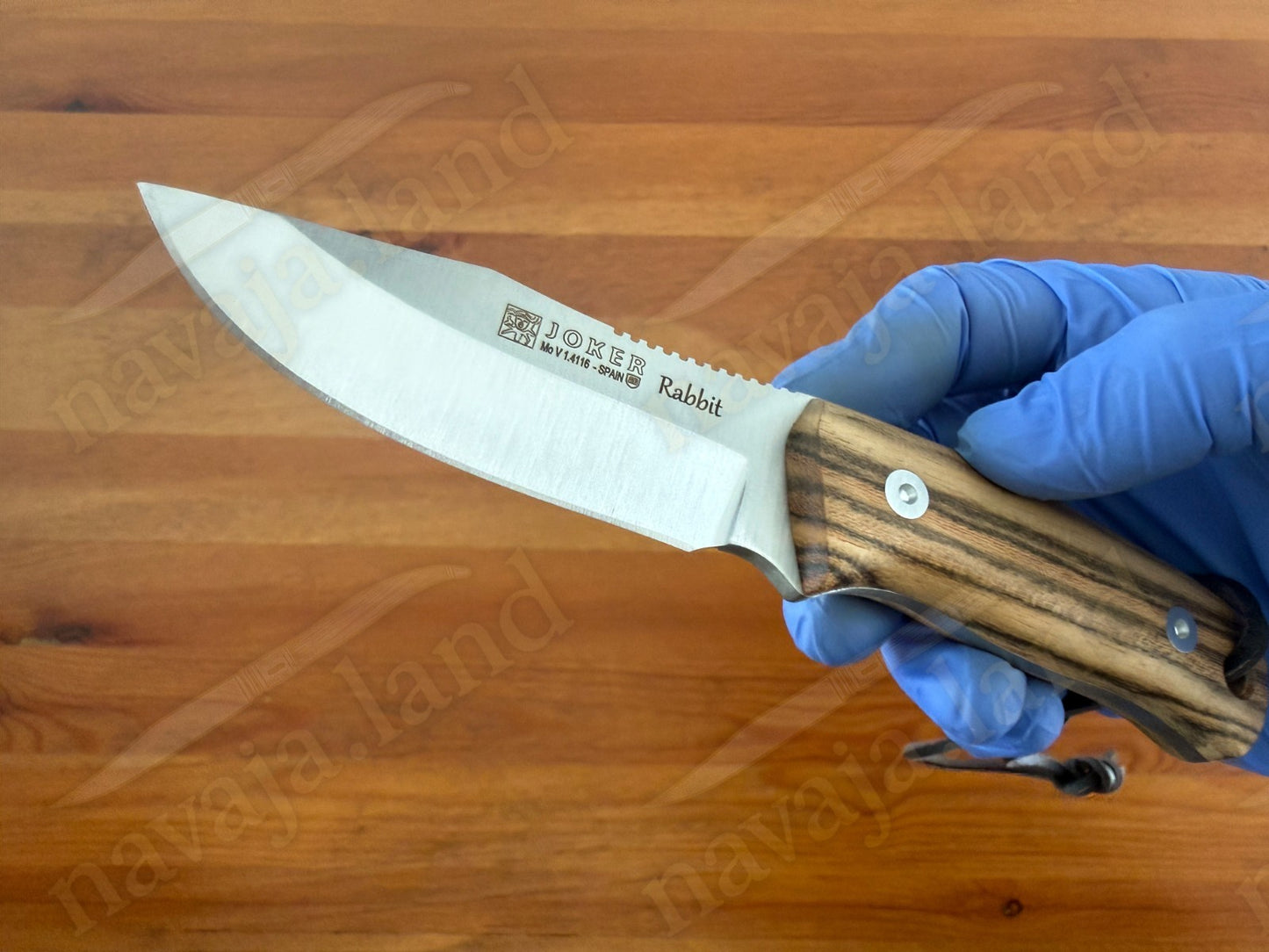 Joker Bushcraft Knife Rabbit – MOVA Stainless Steel – 3.34" Blade – Bocote Wood