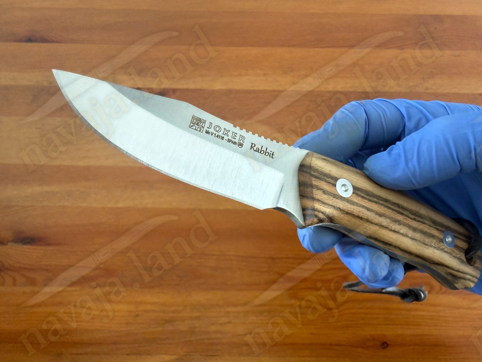 Joker Bushcraft Knife Rabbit – MOVA Stainless Steel – 3.34" Blade – Bocote Wood
