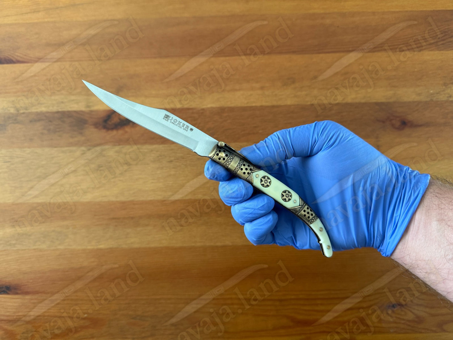 Spanish Navaja Joker Arabian Style 3.9" 420 Steel Zamak Handle Handmade in Spain