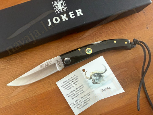 3” Joker Ibérica Folding Knife Buffalo Horn Handle MOVA 1.4116 Stainless Steel