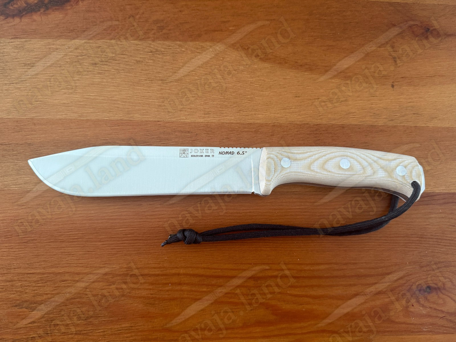 Joker Nomad Survival / Camp Knife 6.5" Böhler N695 Steel Beige Micarta Handle