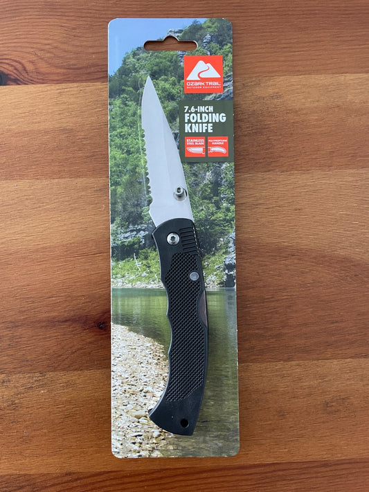 Ozark Trail 7.6-inch Full Length Folding Pocket Knife 3.1-inch Stainless Steel