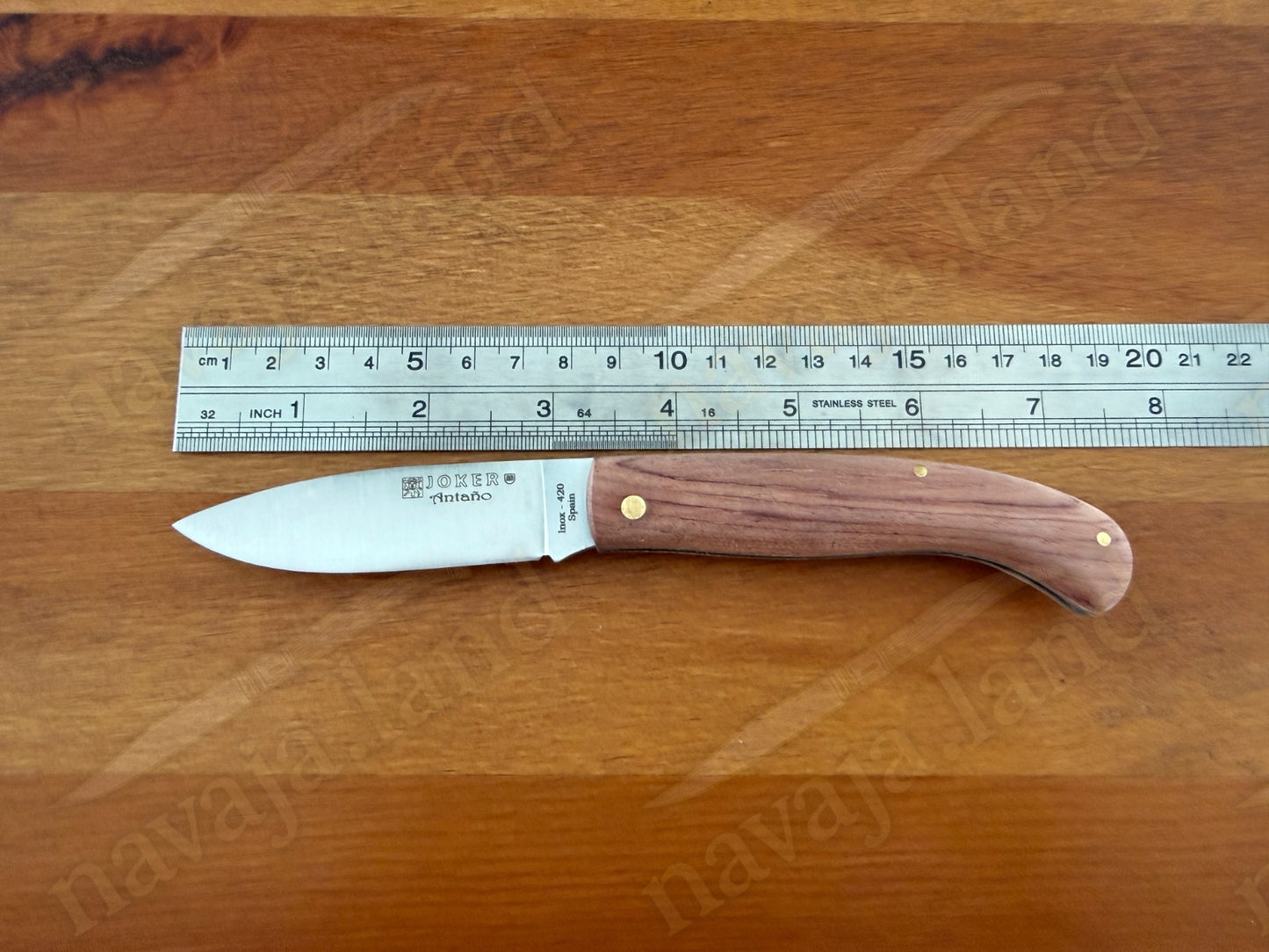 3.14” Joker Antaño Camping Folding Knife (Bubinga Wood Handle) Handmade in Spain