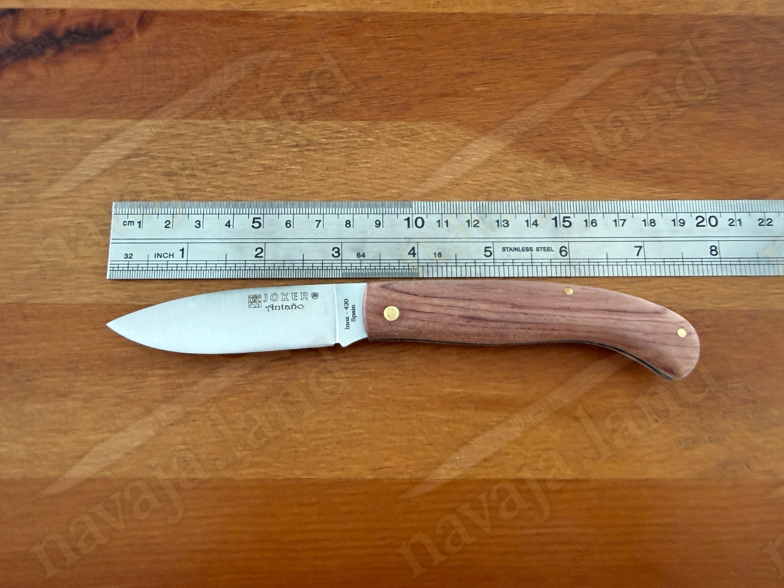 3.14” Joker Antaño Camping Folding Knife (Bubinga Wood Handle) Handmade in Spain
