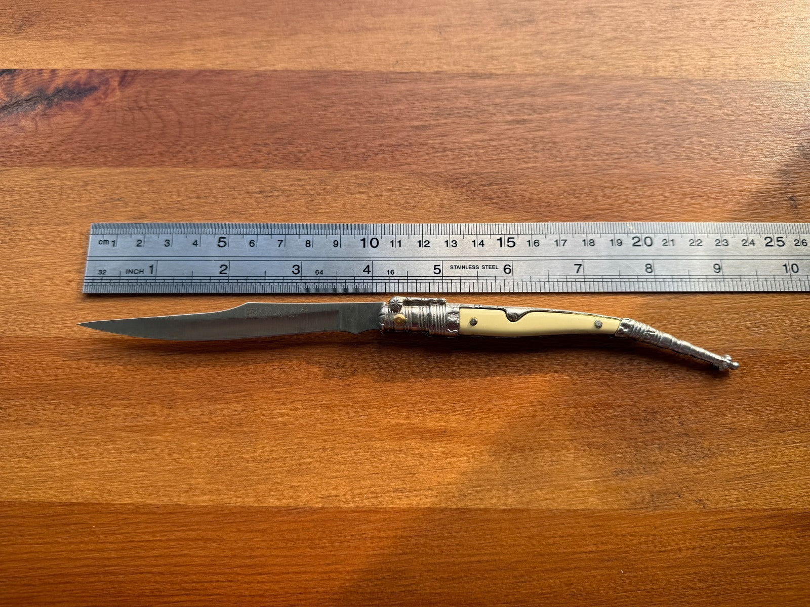 4.1” Albacete Navaja Joker Stiletto Knife Zamak Handle Handmade Slipjoint Spain