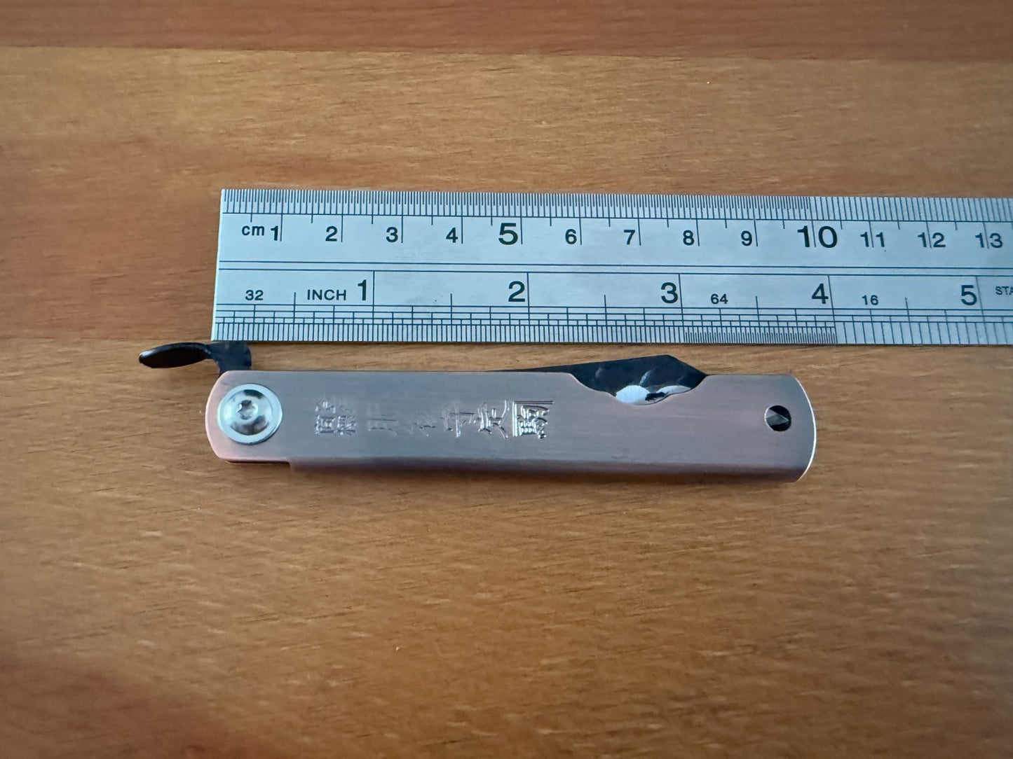 3" Navaja Higonokami Knife Stainless Steel Handle with Satin Bronze Finish