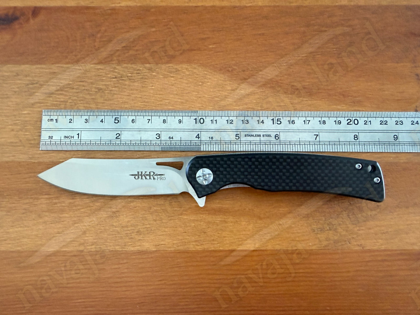 Folding Knife Carbon Fiber & G10 Handle - D2 Steel - 3.5" Blade Presentation Box