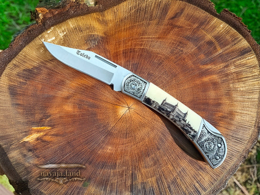 Alcazar de Toledo Folding Knife – 3.15” Stainless Steel Blade Lockback Mechanism