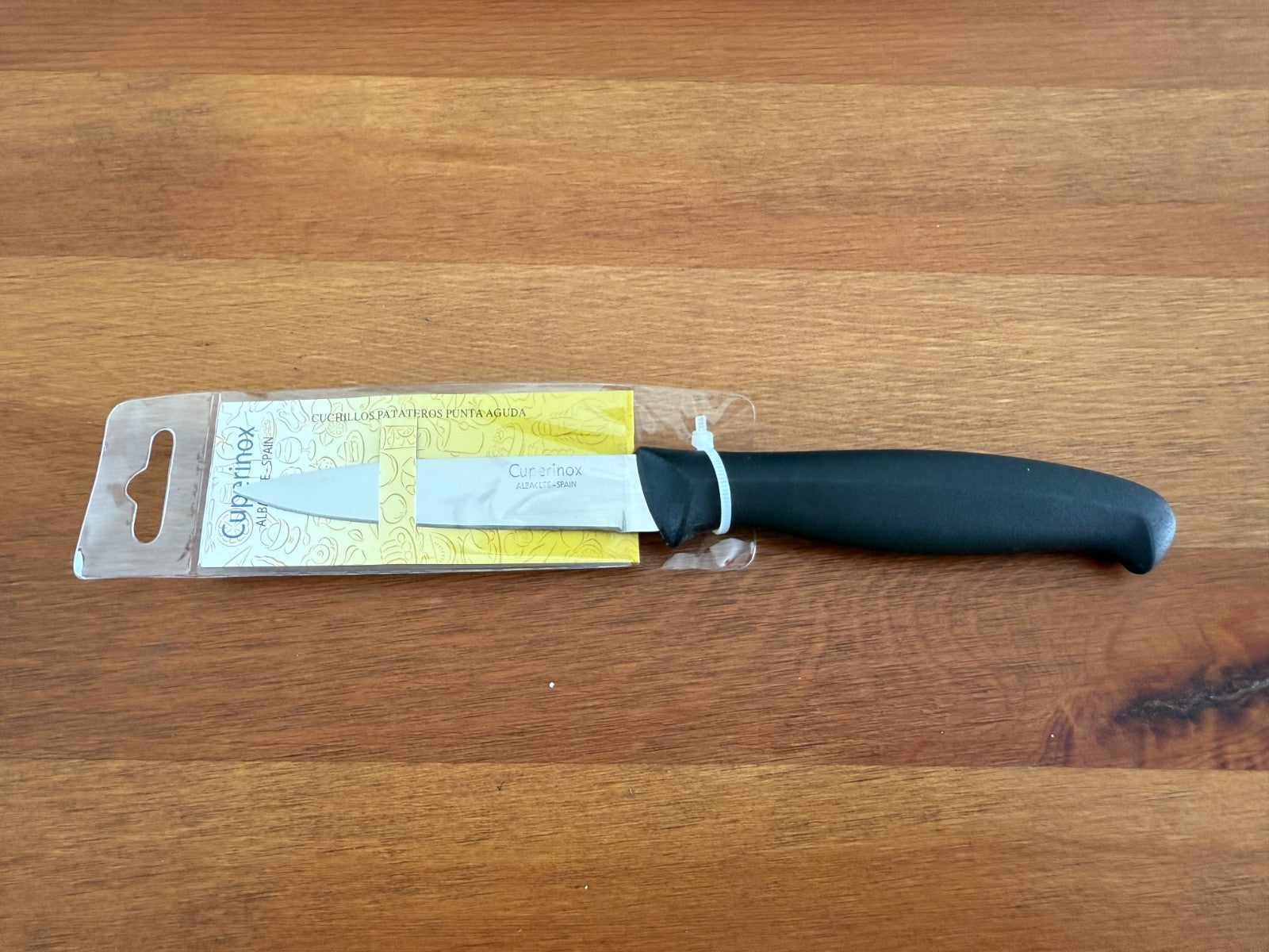 Cuperinox Kitchen Knife 3.2 in Plain Edge Blade with Plastic Handle From Spain