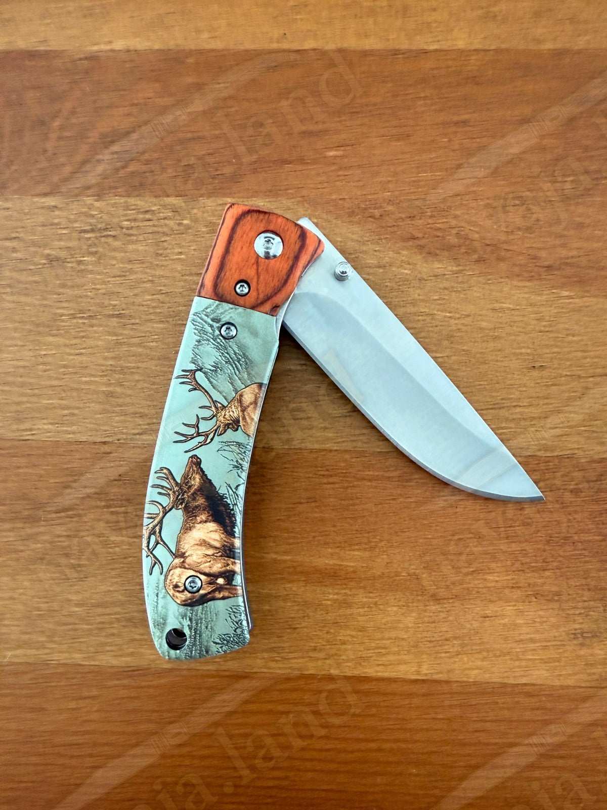 Sporting Folding Knife 3.27” Stainless Steel Blade 3D Printed Scales Liner Lock