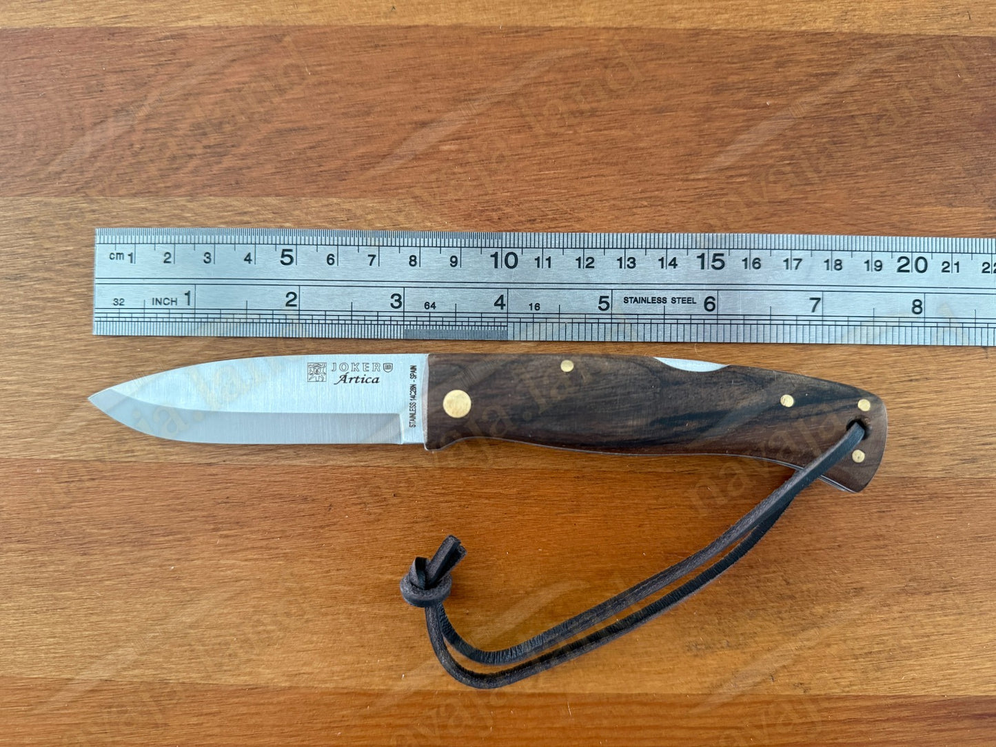 3.15” Joker Artica Bushcraft Folding Knife (Walnut Wood Handle) Handmade - Spain