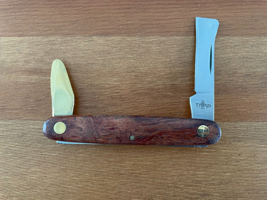2.4" Grafting Navaja Pocket Knife 2nd Brass Blade with Rosewood Handle - Spain