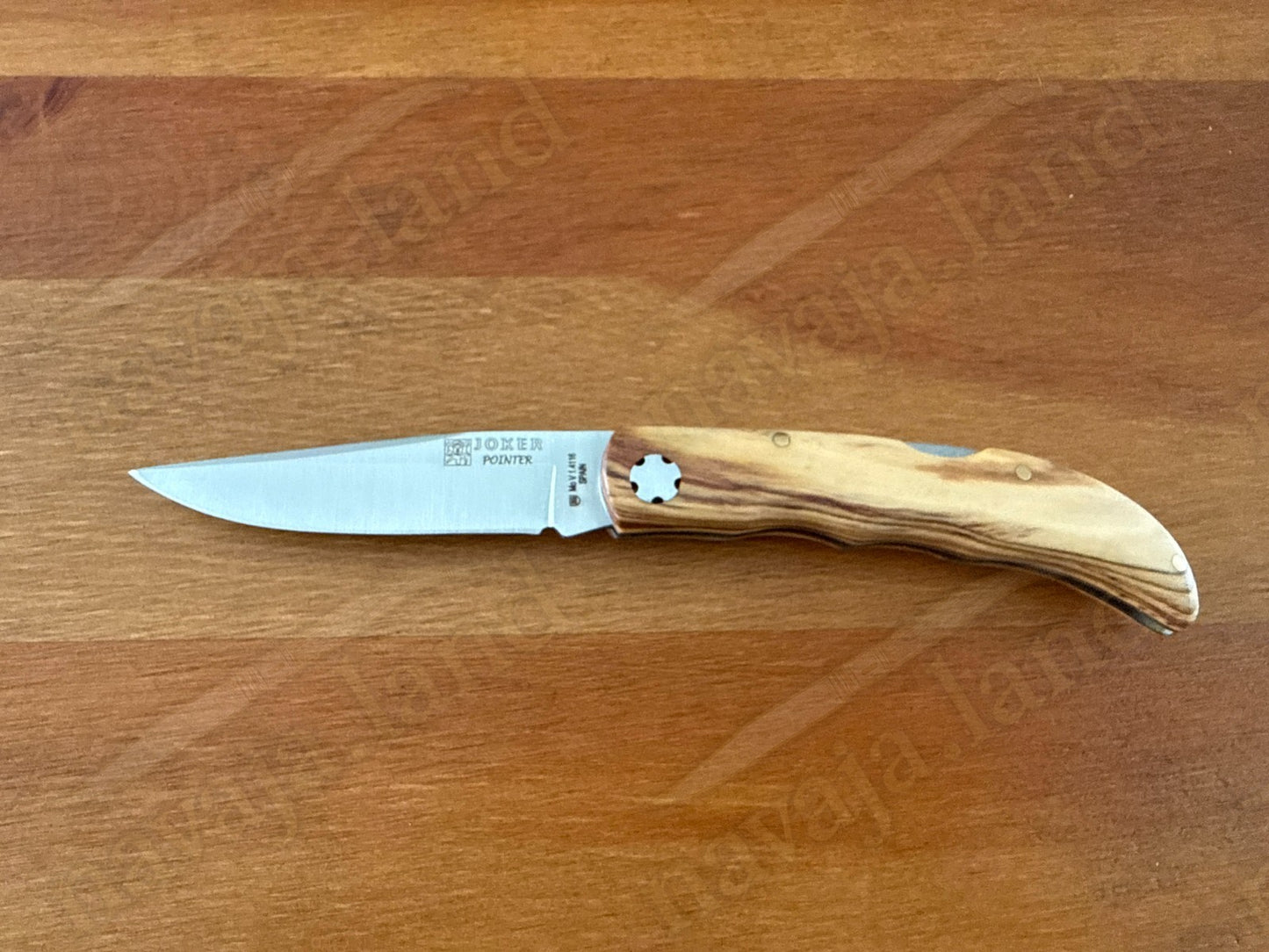 3.15” Joker Pointer Camping Folding Knife (Olive Wood Handle) Handmade in Spain
