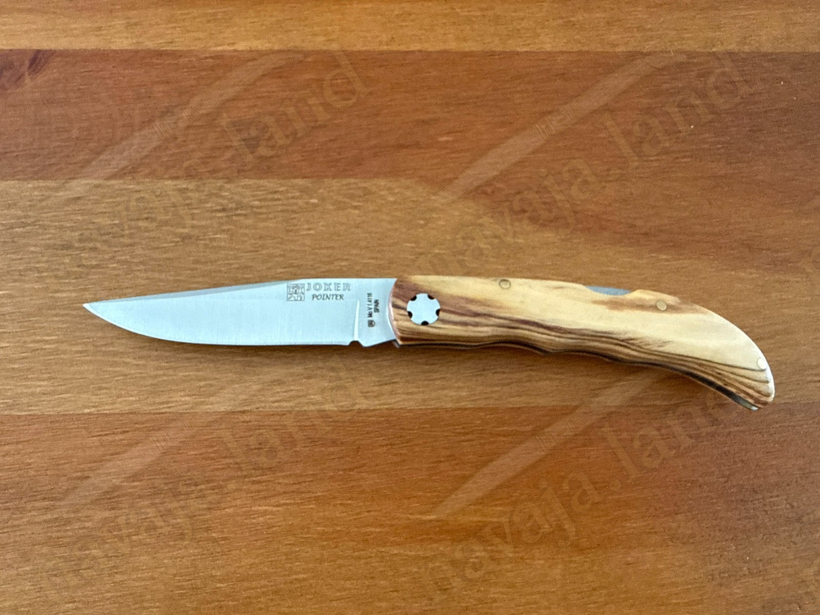 3.15” Joker Pointer Camping Folding Knife (Olive Wood Handle) Handmade in Spain