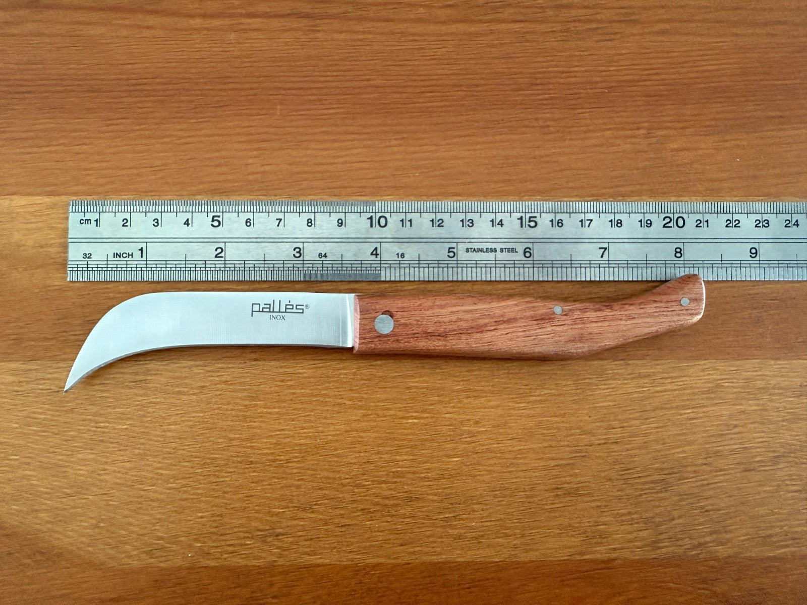 3.5" Tranchete Pallés Stainless Steel Navaja Pocket Knife Wood Handle From Spain