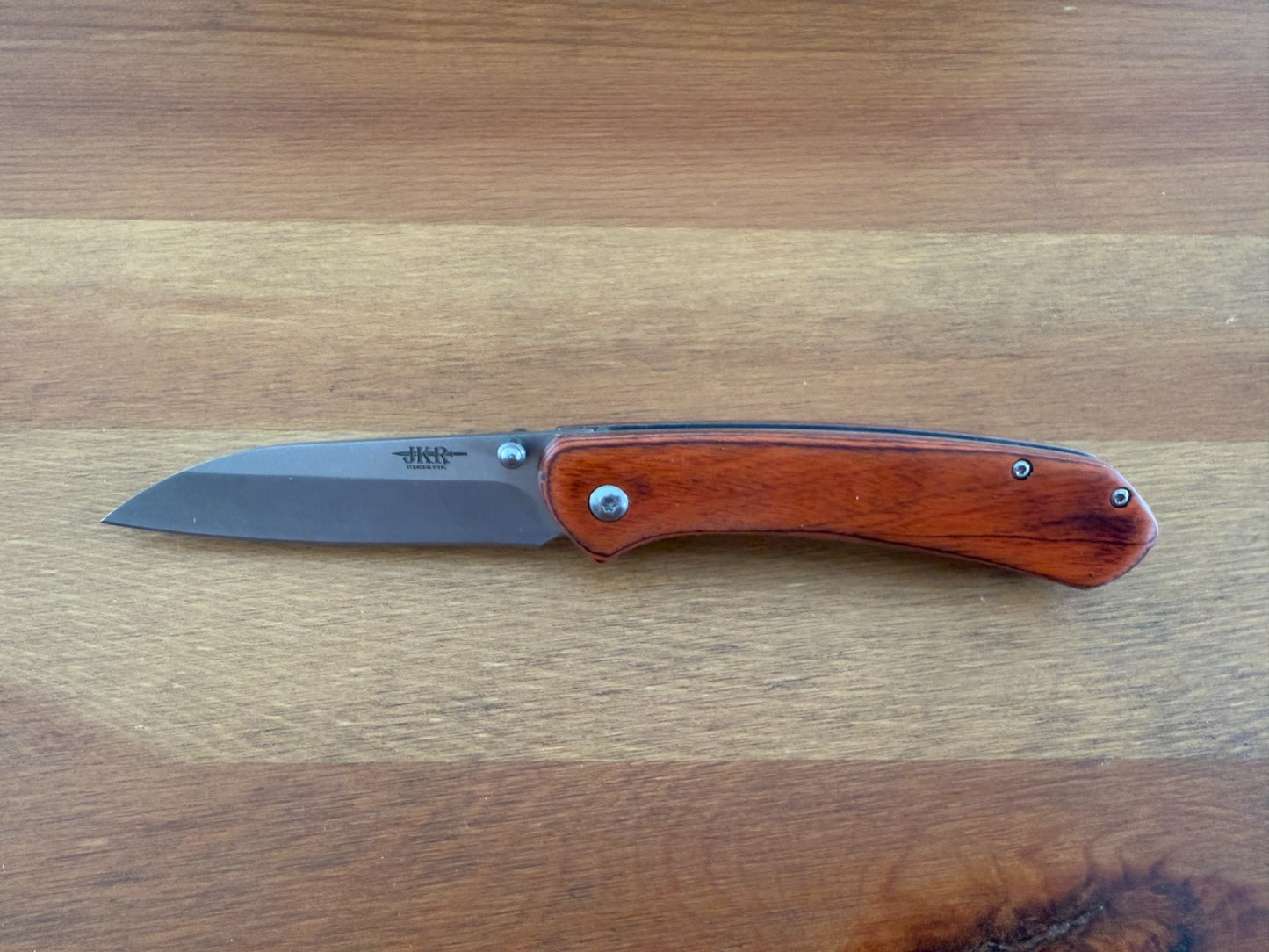 Folding Knife – 8.5 cm (3.35 in) Stainless Steel Blade Pakkawood Handle