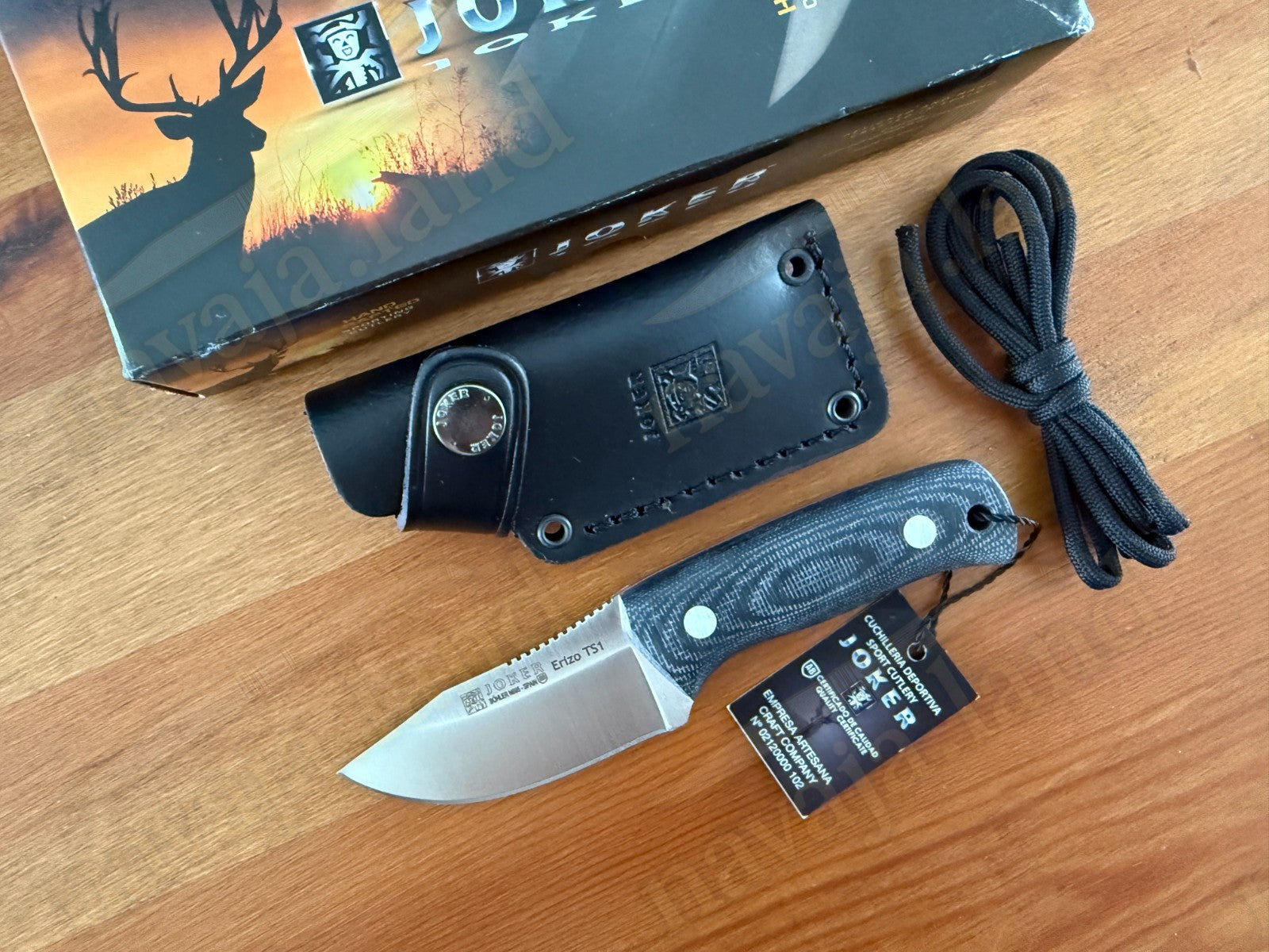Joker Erizo TS1 Survival Knife – 2.95” Böhler N695 Blade | Black Micarta Handle