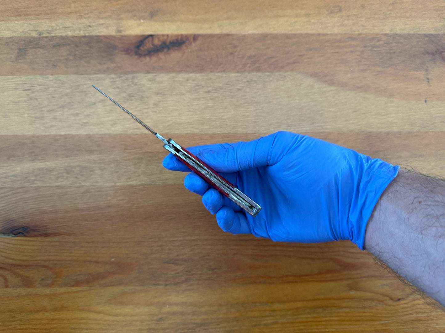 Wild Turkey Handmade Pocket Knife 2.75" Stainless Steel Blade Red Resin Handle