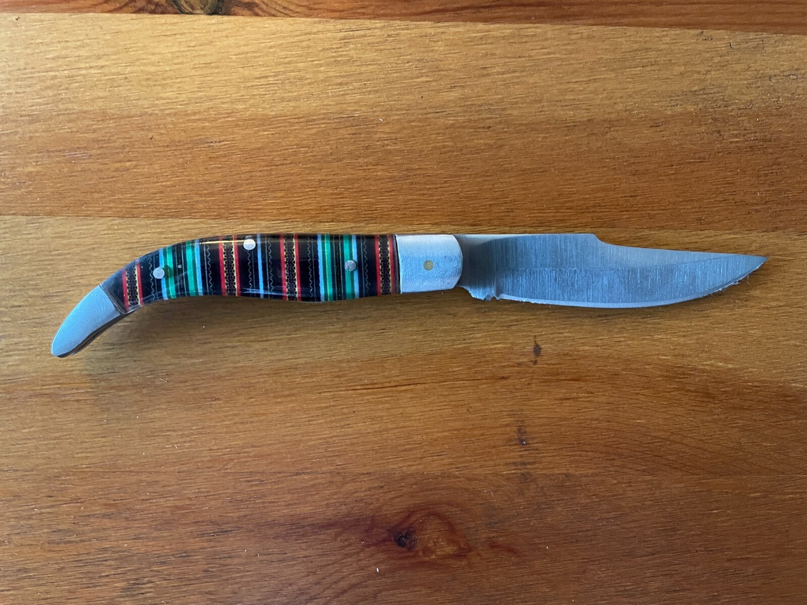 3.14" Manchegan Spanish Navaja Piston Pocket Knife Plastic Scales - USA Seller