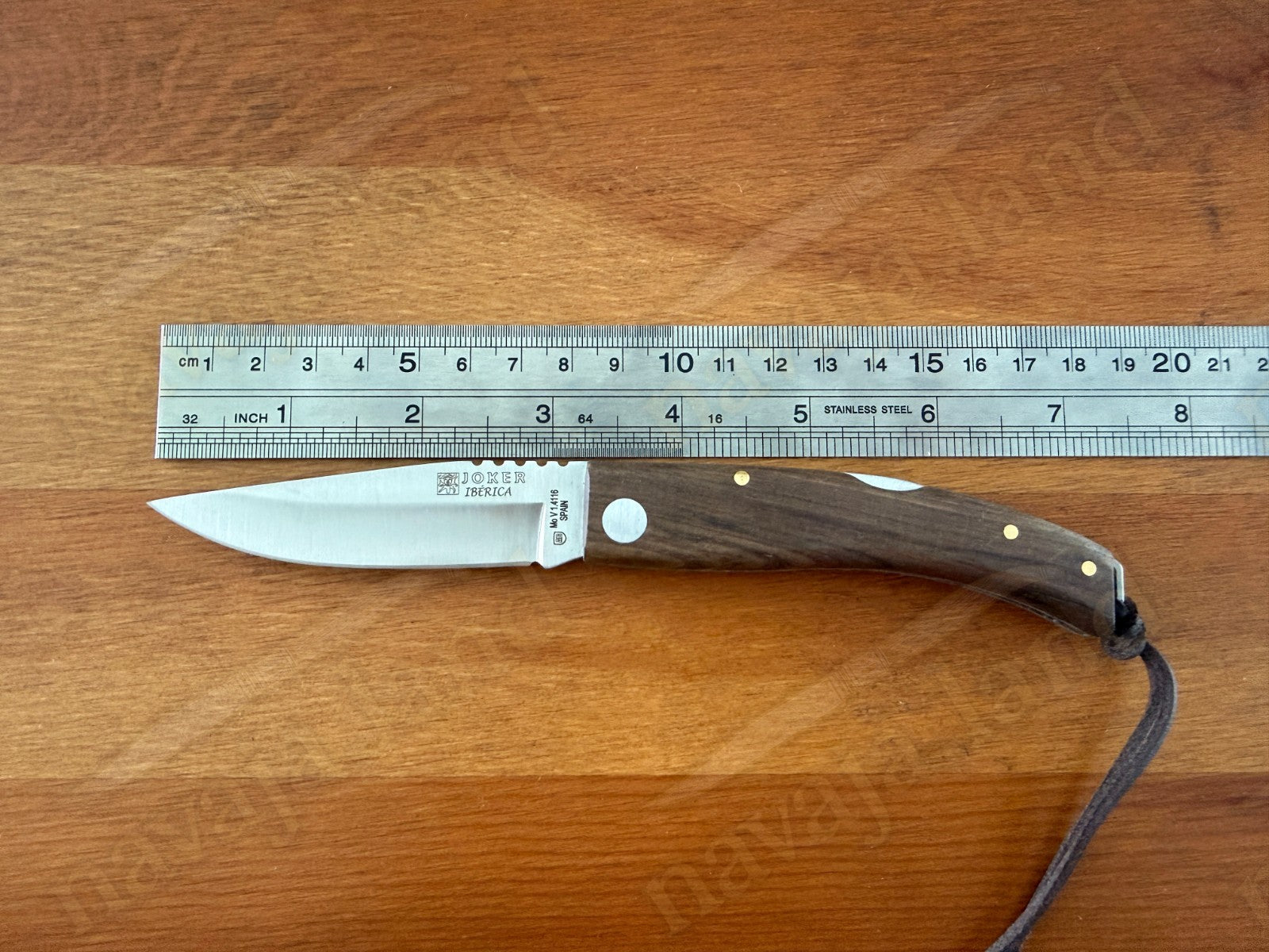 Joker Ibérica Folding Knife Walnut Wood Handle 3.15” MOVA 1.4116 Stainless Steel