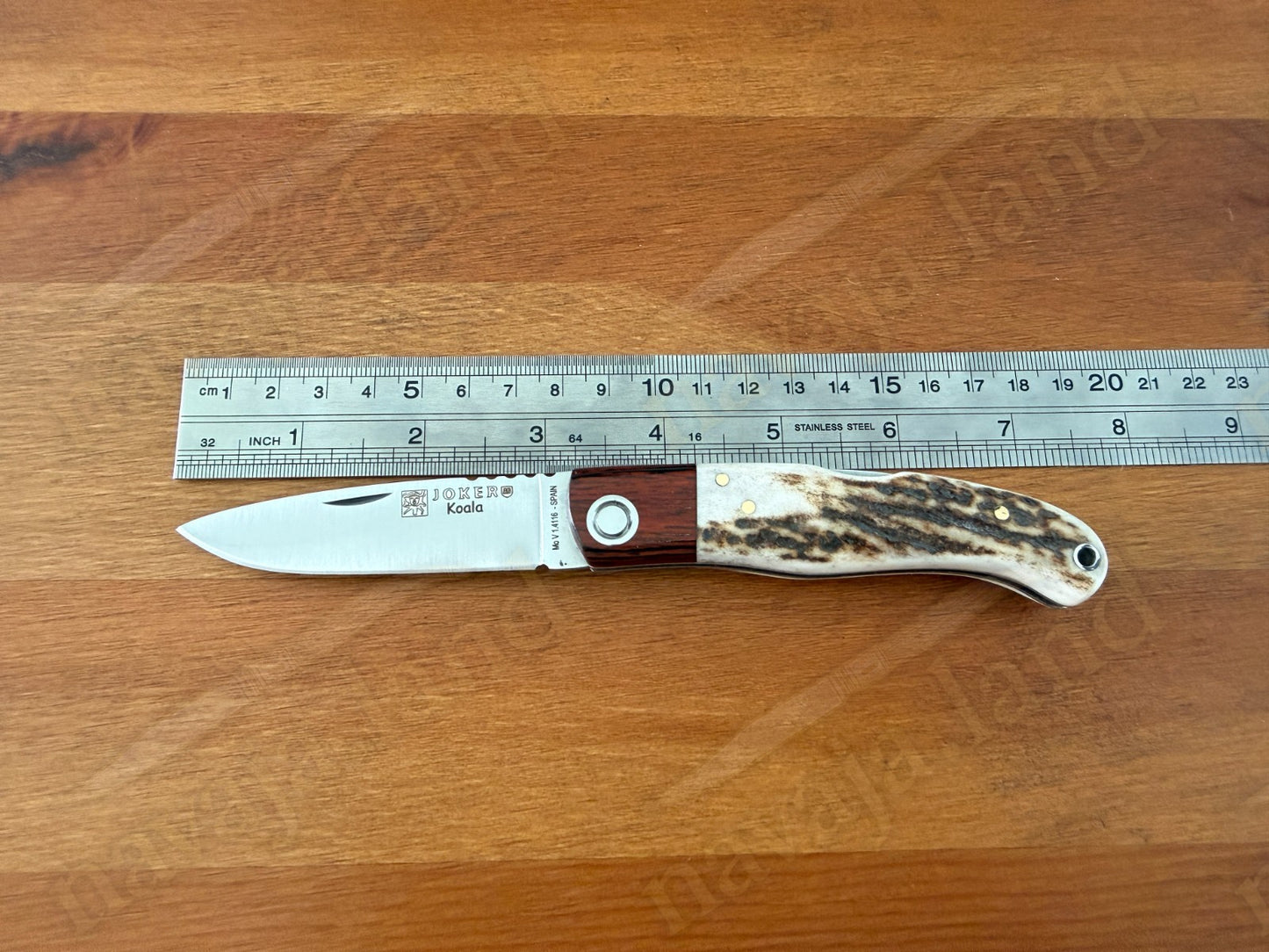Joker Koala Pocket Knife 2.75” MOVA Blade Deer Horn Handle Grenadillo Ferrule