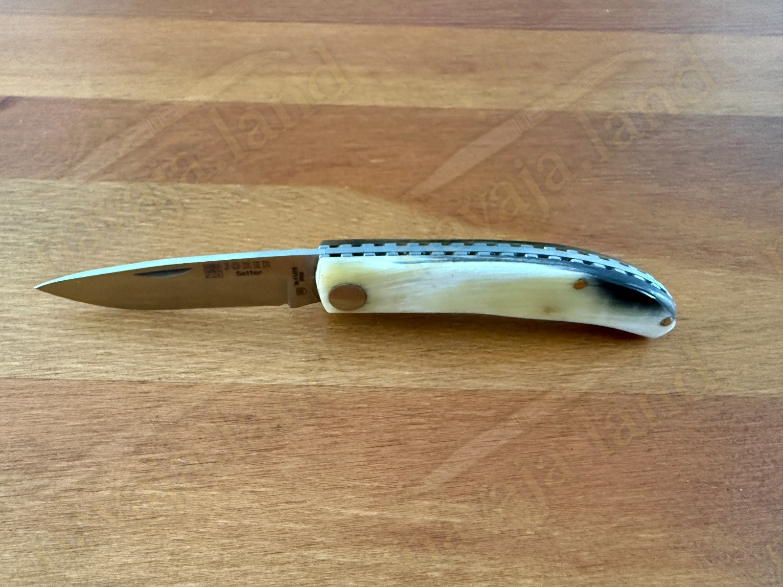 2.56” Joker Setter Bushcraft Folding Knife (Bull Horn Handle) Slipjoint - Spain