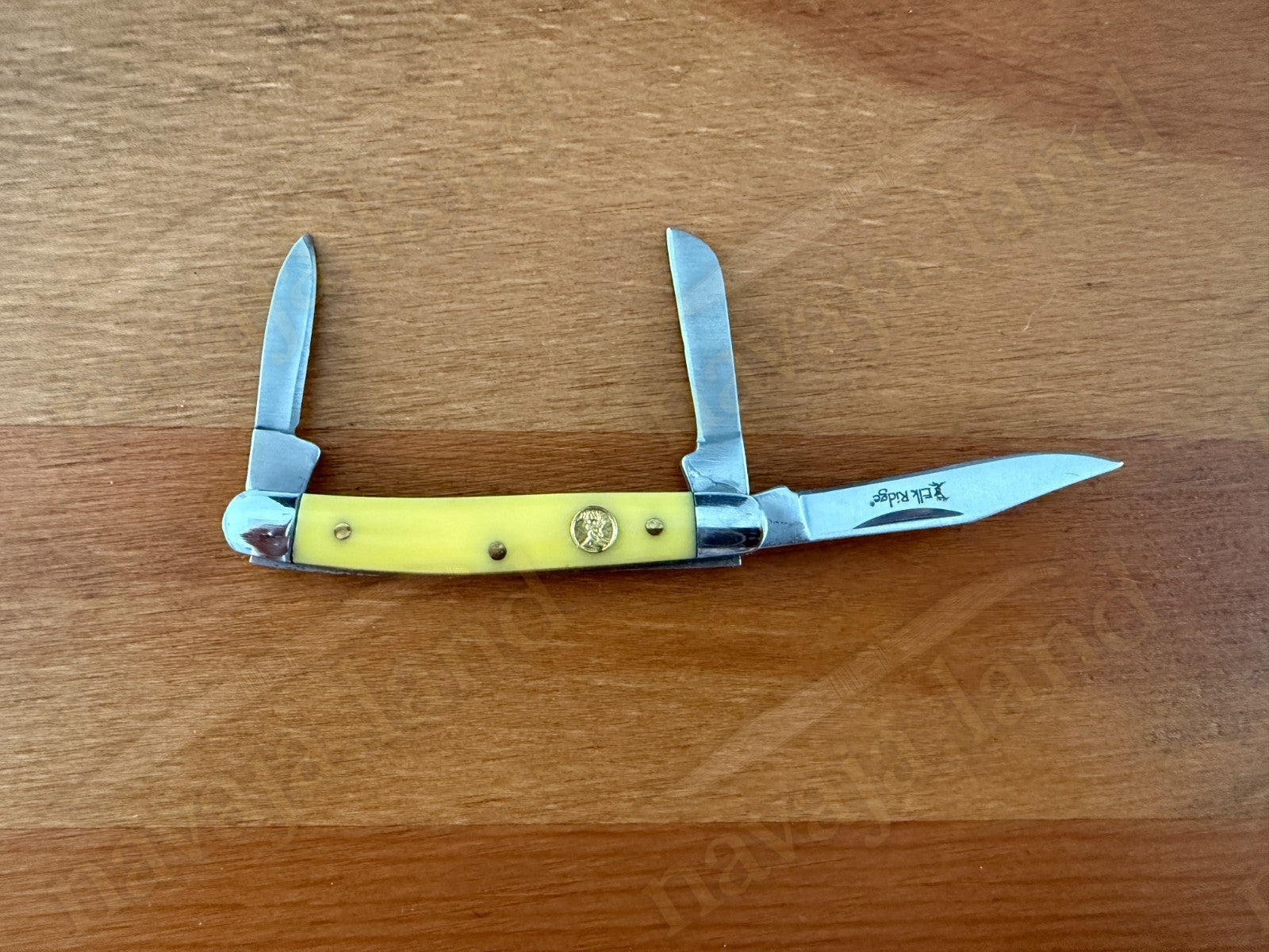 Elk Ridge ER-323SY Gentleman’s Stockman Folding Knife – Yellow Delrin Handle
