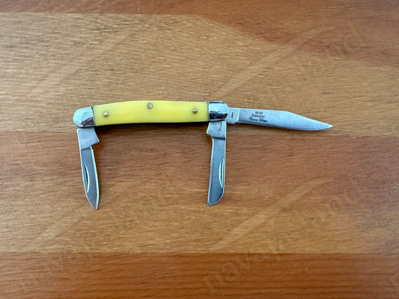 Elk Ridge ER-323SY Gentleman’s Stockman Folding Knife – Yellow Delrin Handle