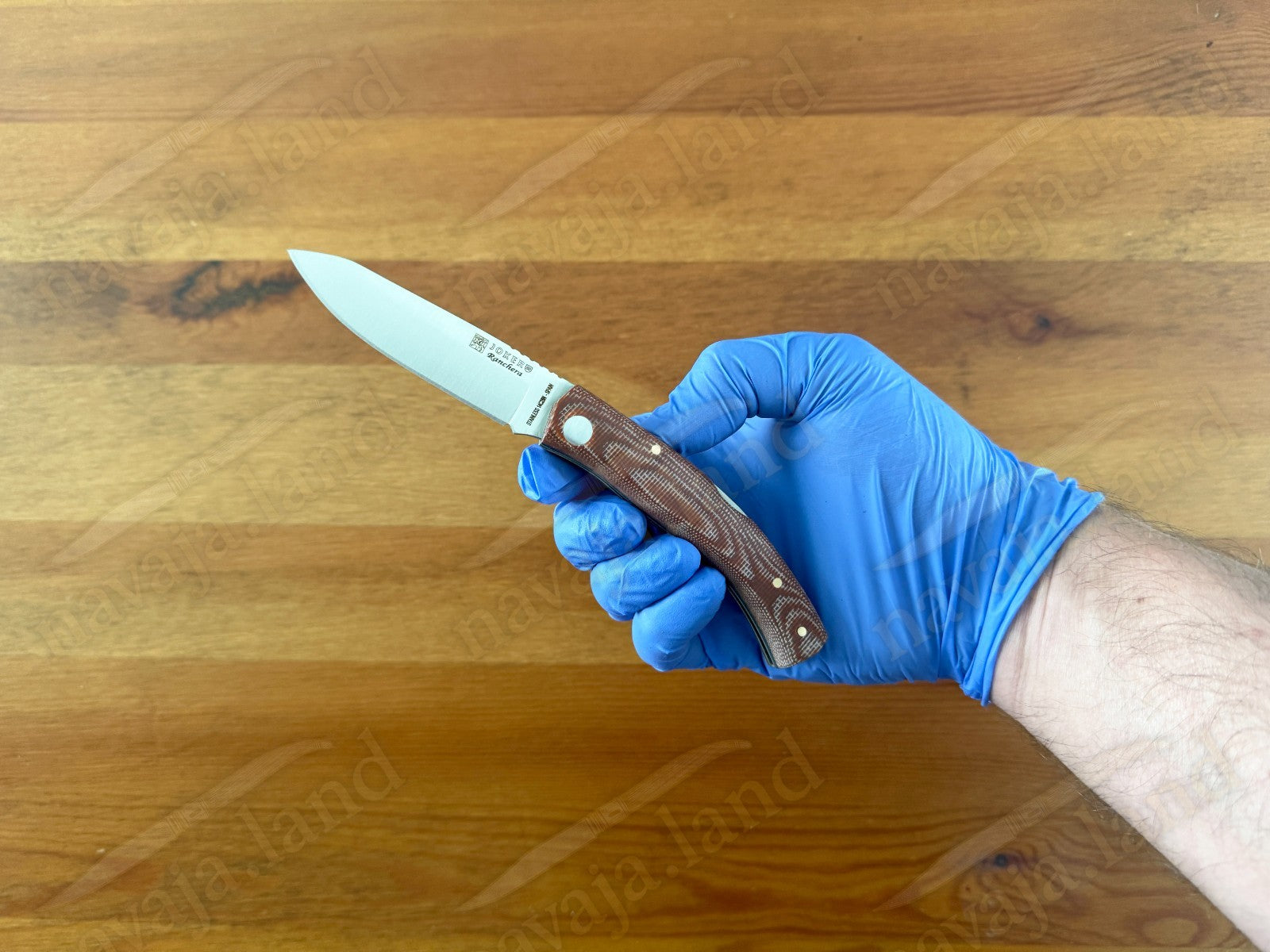 3.15” Joker Ranchera Lockback Folding Knife (Brown Micart Handle) Handmade Spain