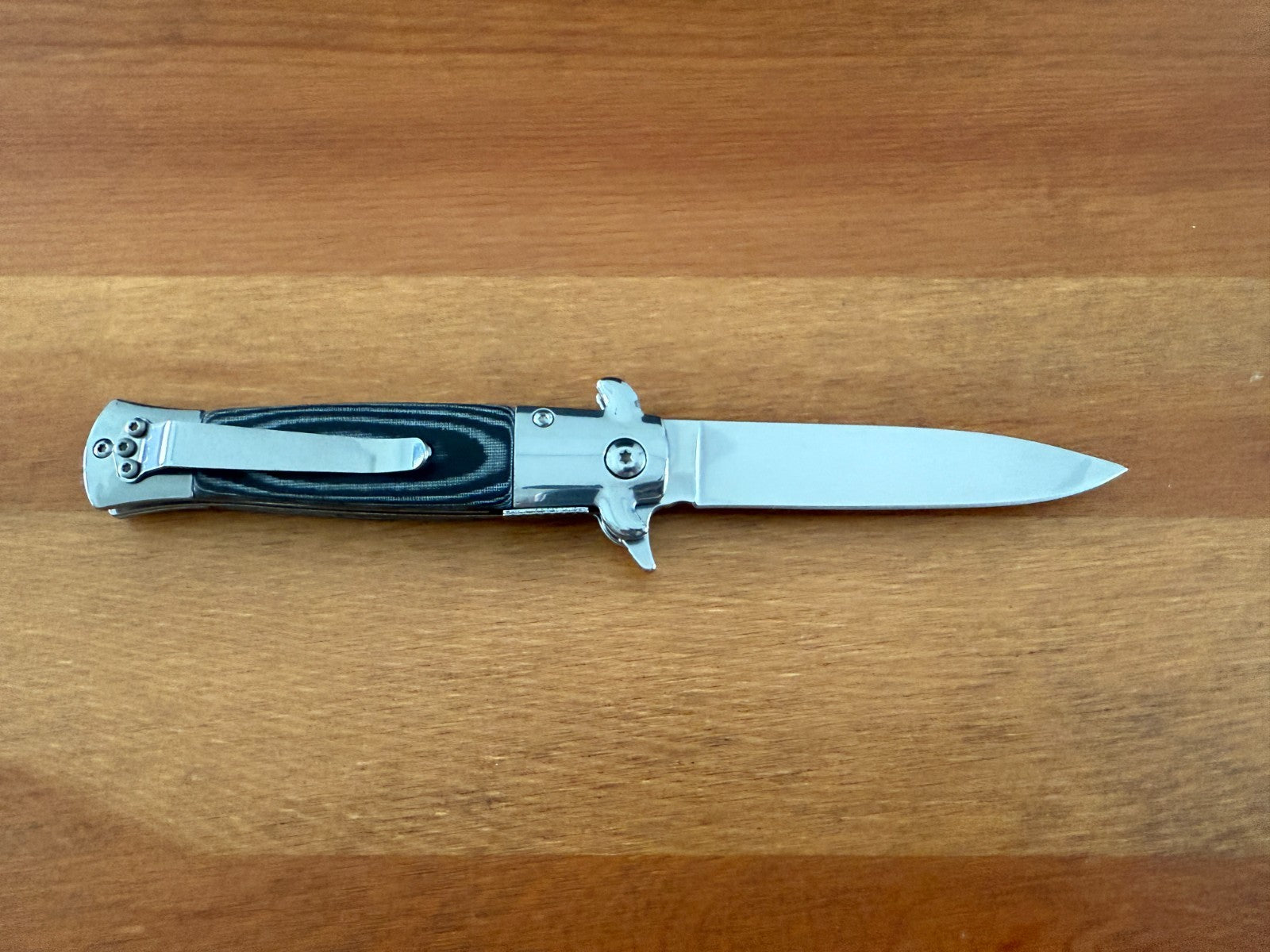 3.6" Stainless Steel Blade Spear Point Pocket Knife Micarta Scales Liner Lock