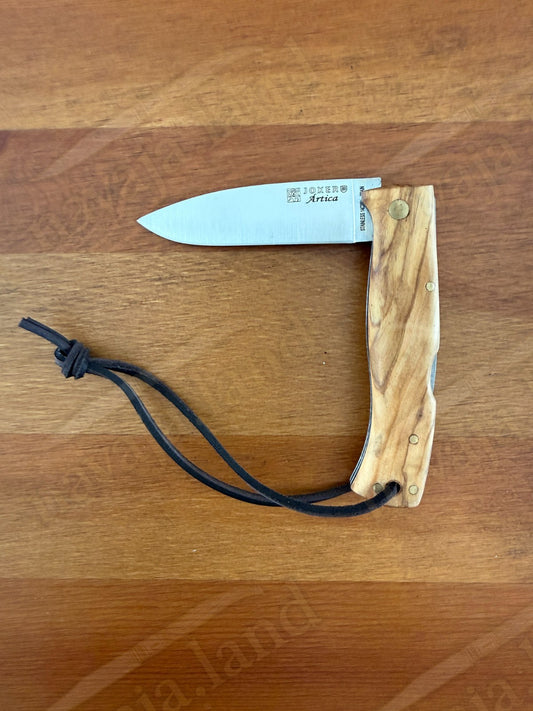 3.15” Joker Artica Bushcraft Folding Knife (Olive Wood Handle) Handmade Spain