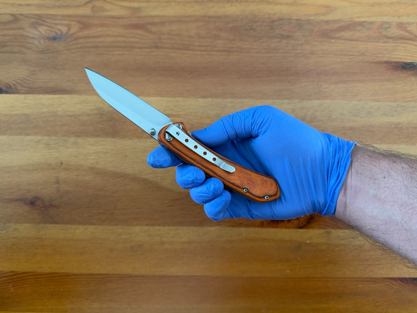 Folding Knife – 8.5 cm (3.35 in) Stainless Steel Blade Pakkawood Handle