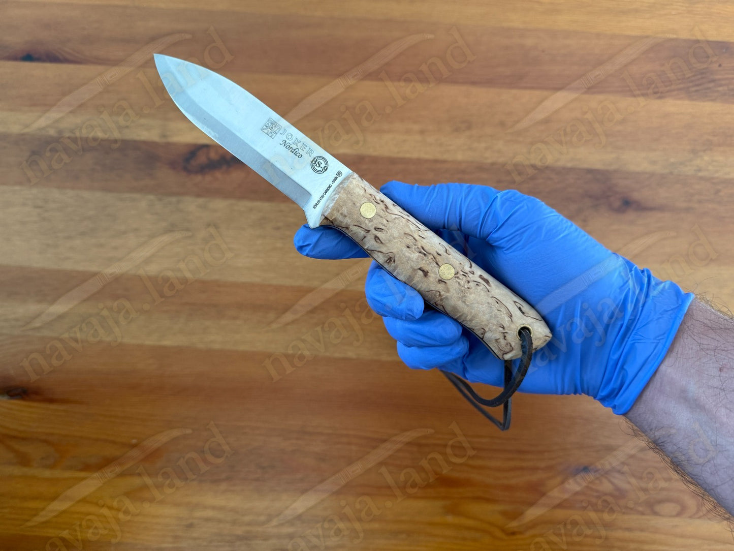 Joker Nordico Bushcraft Fixed Knife 3.9" Böhler K720 Carbon Steel Curly Birch