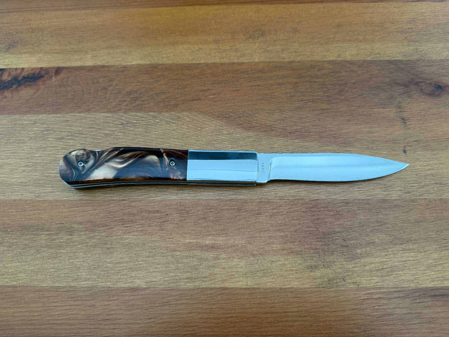 4" 8Cr14MoV Steel Tramuntana Folding Knife Mirror-Polished Bolsters From Spain