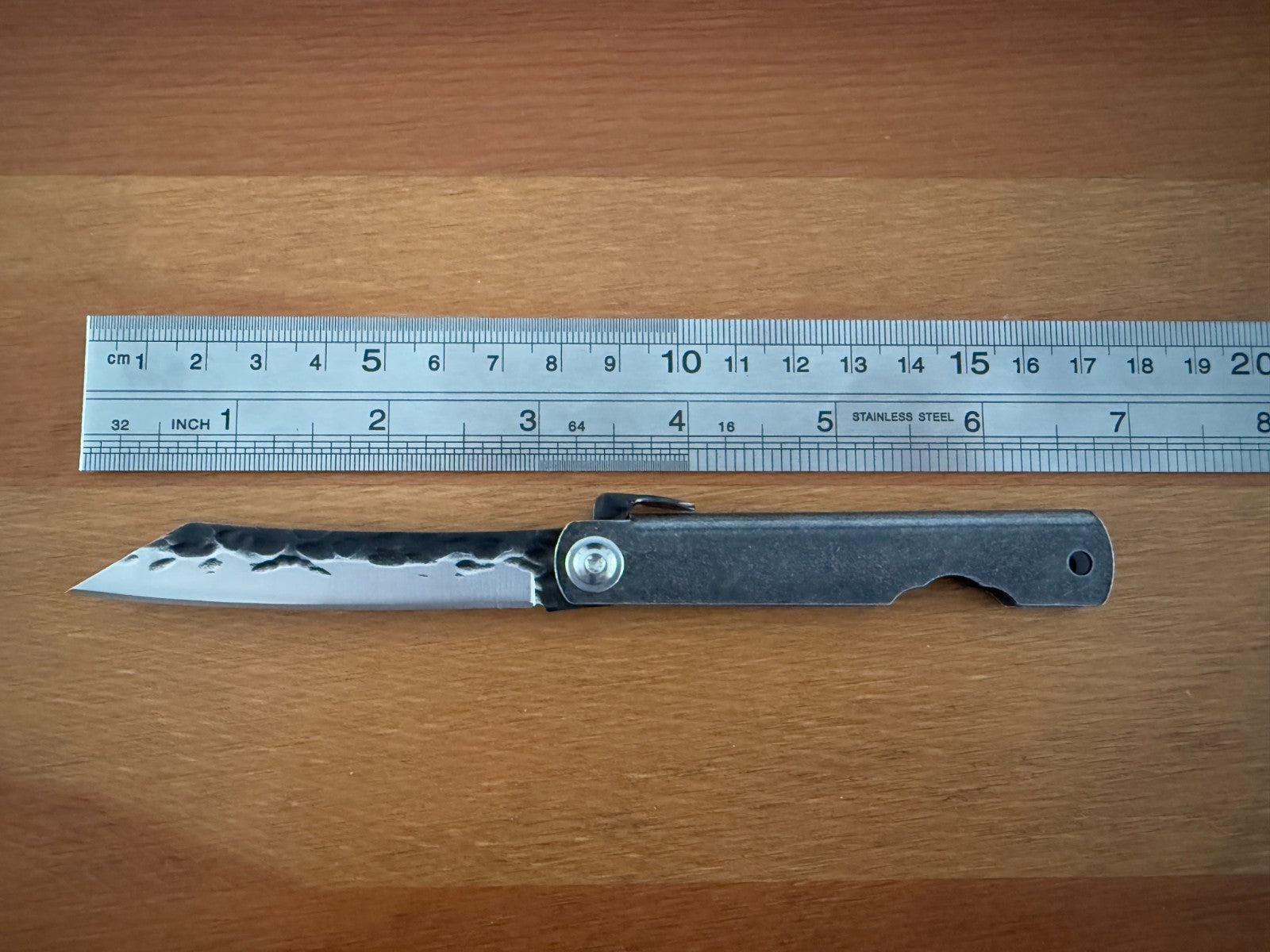 3" Navaja Higonokami Pocket Knife Steel Tanto Blade Stonewashed Handle & Sheath