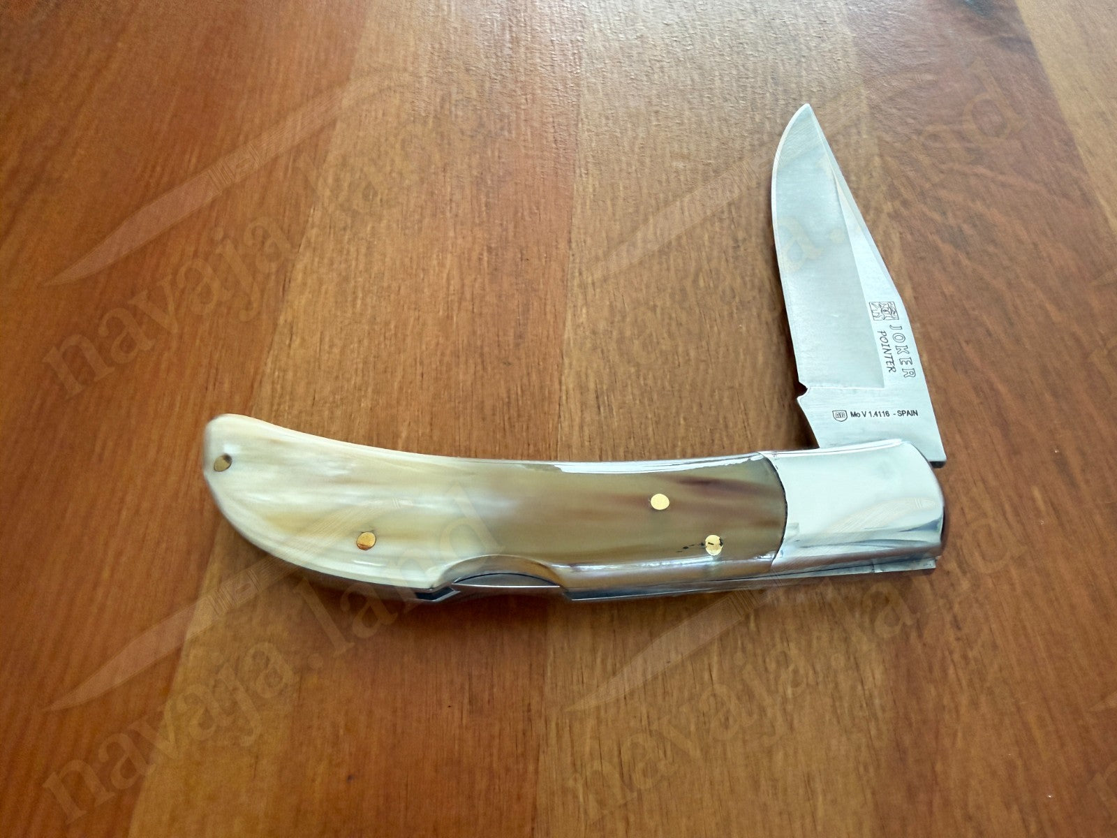 3.54” Joker Pointer Camping Folding Knife (Bull Horn Handle) Handmade in Spain