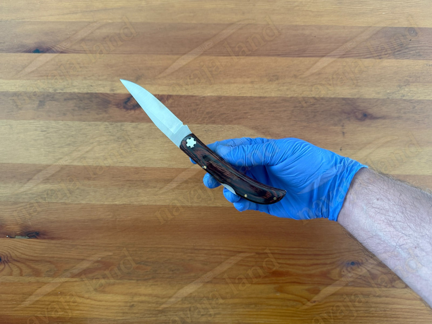 3.54” Joker Pointer Camping Folding Knife (Red Wood Handle) Handmade in Spain