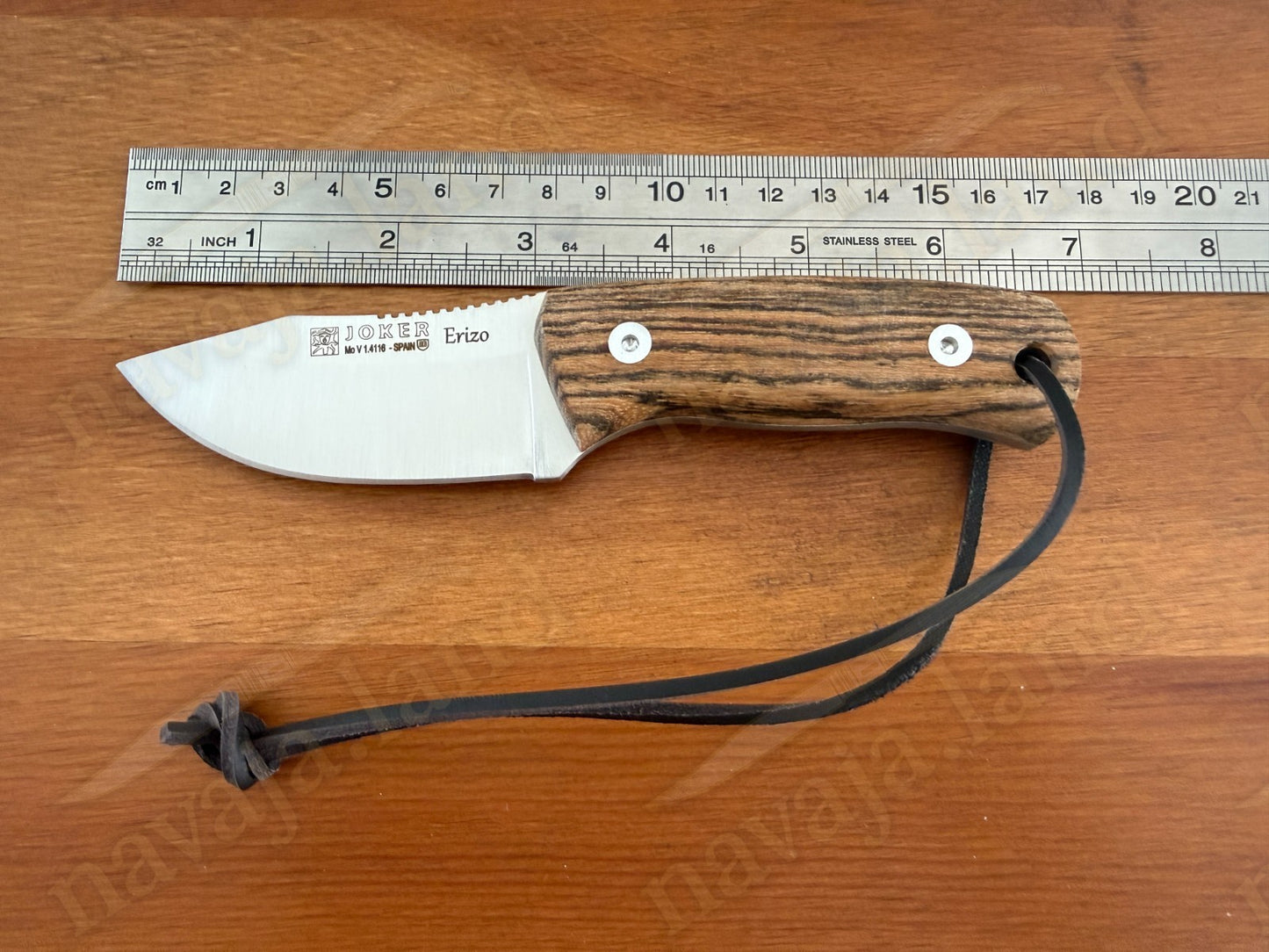Joker Erizo 3" Stainless Steel MOVA 1.4116 Fixed Knife Bocote Wood Handle Spain
