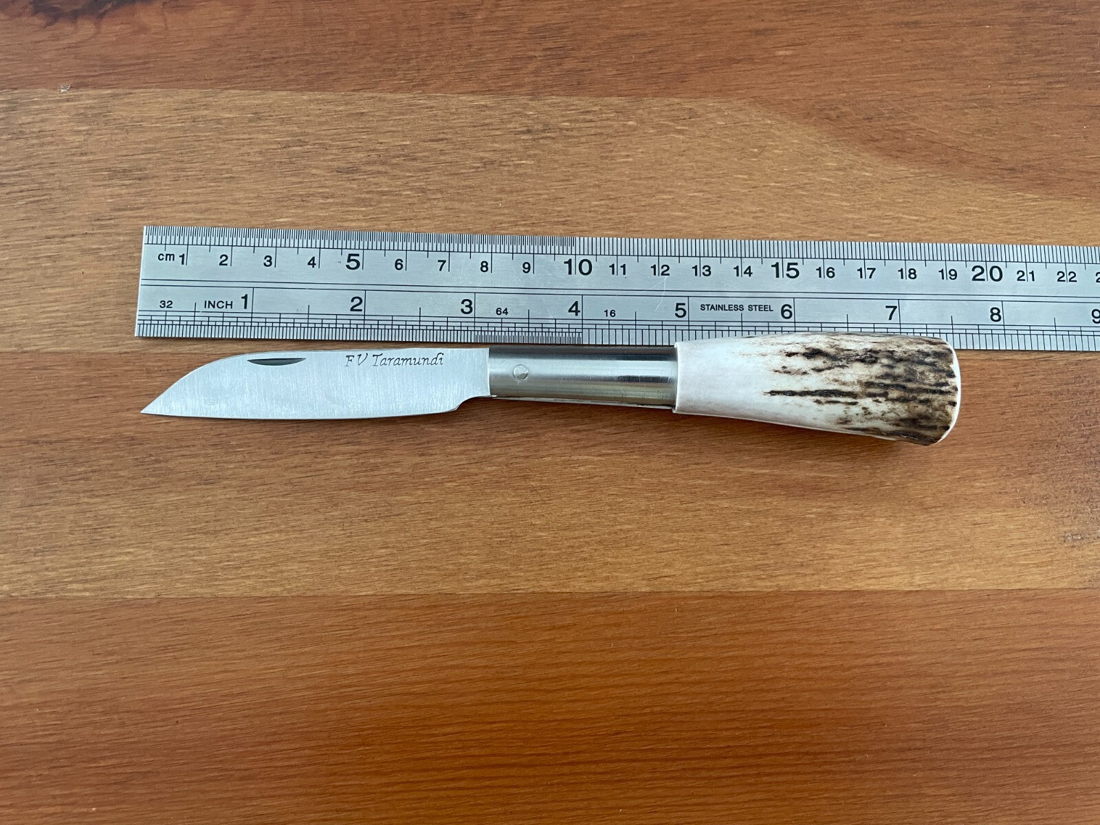 3.14" FV Taramundi Navaja Pocket Knife From Asturias Spain Deer Antler Handle