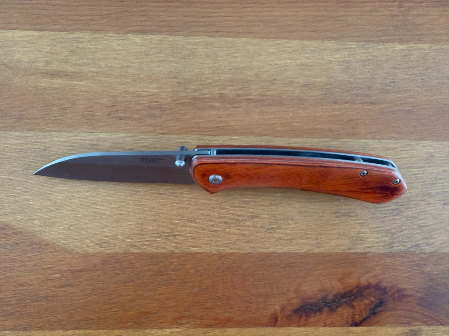 Folding Knife – 8.5 cm (3.35 in) Stainless Steel Blade Pakkawood Handle