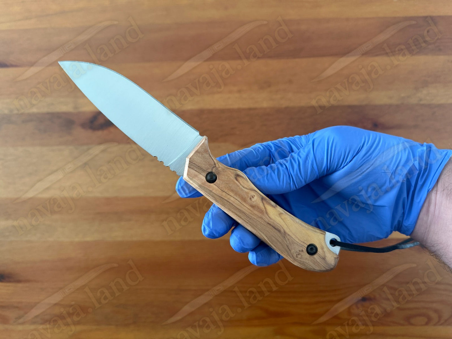 Joker Aguila Bushcraft Knife 4.13” MOVA Blade Olive Wood Handle | Leather Sheath