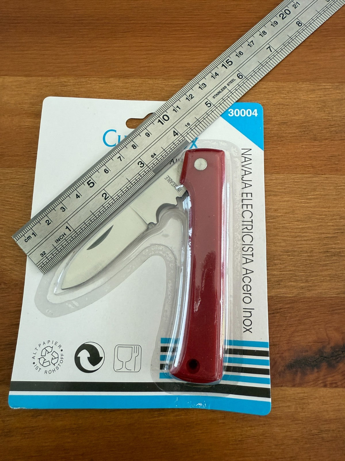 Electrician Folding Pocket Knife 3" Stainless Steel Blade Celluloid Handle Spain