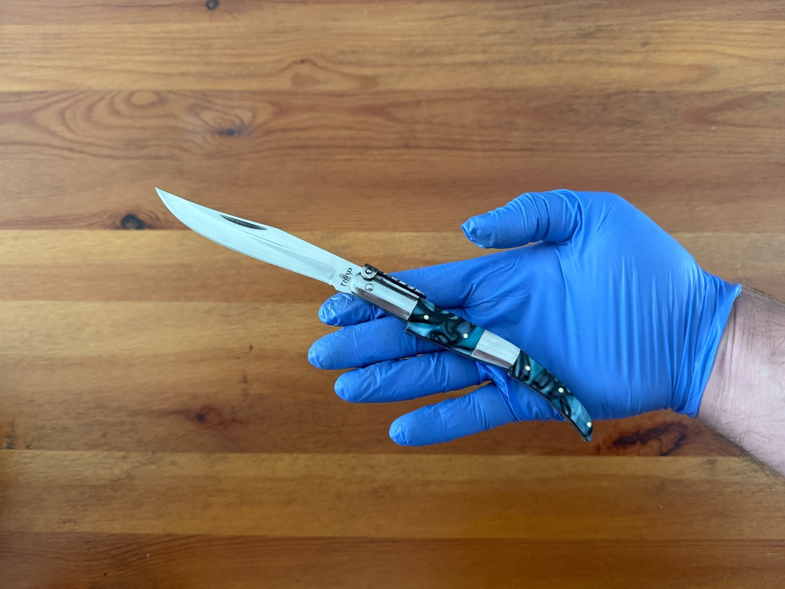 4.3" Arabian Style Navaja with Ratchet Pocket Knife Acrylic Scales From Spain